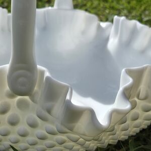Chic White Ceramic Basket with Textured Design
